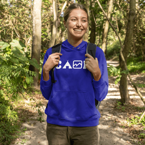 This cozy and comfortable Camping hoodie is the ultimate must-have for anyone who loves the great outdoors.